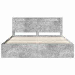 Berkfield Home Bed Frame with Headboard Concerte 180 x 200 cm Solid Pine Wood in Grey - thumbnail 7