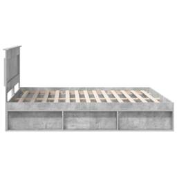 Berkfield Home Bed Frame with Headboard Concerte 180 x 200 cm Solid Pine Wood in Grey - thumbnail 8