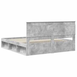 Berkfield Home Bed Frame with Headboard Concerte 180 x 200 cm Solid Pine Wood in Grey - thumbnail 9