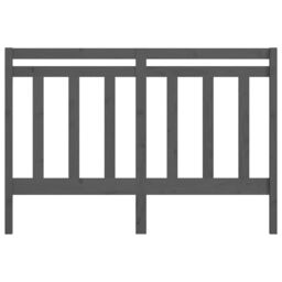 Berkfield Home Bed Headboard Grey 166x4x100 cm Solid Wood Pine - Size: 166 x 4 x 100 cm - thumbnail 4