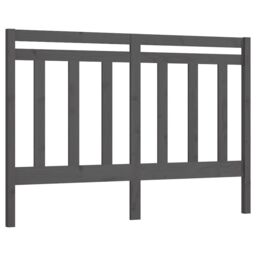 Berkfield Home Bed Headboard Grey 166x4x100 cm Solid Wood Pine - Size: 166 x 4 x 100 cm - thumbnail 2