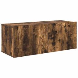 Berkfield Home 5 Piece TV Cabinet Set Smoked Oak Engineered Wood in Brown - thumbnail 5