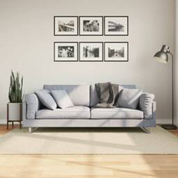 Berkfield Home Rug HUARTE Short Pile Soft & Washable Cream 140x200 cm - Size: Medium - thumbnail 2