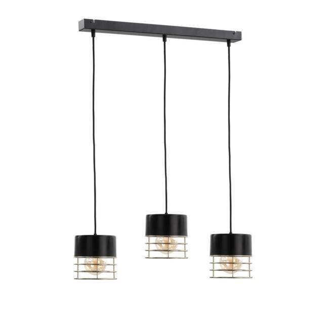Netlighting Royal Bar Pendant Ceiling Light Black 60cm 3x E27