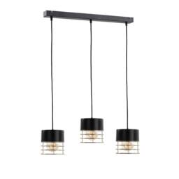 Netlighting Royal Bar Pendant Ceiling Light Black 60cm 3x E27