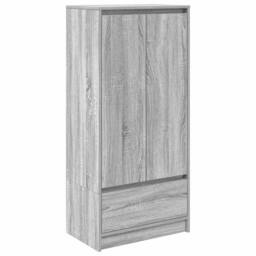 Berkfield Home Durable Cabinet with Drawer Grey Sonoma 55.5x34x119.5 cm Engineer - thumbnail 3