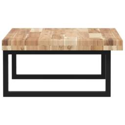 Berkfield Home Basin Shelf Wall Mounted Steel & Solid Wood Acacia in Brown - thumbnail 5