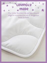 Slumberdown Little Slumbers Anti Allergy 4 Tog Cot Bed Duvet in White - thumbnail 3