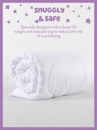 Slumberdown Little Slumbers Anti Allergy 4 Tog Cot Bed Duvet in White - thumbnail 2