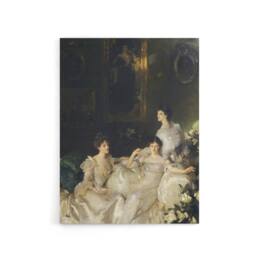 "Artery8 The Wyndham Sisters Portrait Sargent Canvas Wall Art Print - Size: W12"" x H16""" - thumbnail 1