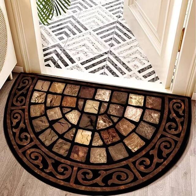 EONLION 3PCS Outdoor Door Mat Slate in Brown - Size: 100 cm x 110 cm - image 1