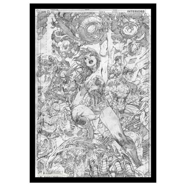 DC Comics Wonder Woman Limited Edition Art Print in White - Size: A3