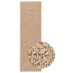 Berkfield Home Rug ZIZUR 80x250 cm Jute Look Indoor & Outdoor in Brown - Size: Medium - thumbnail 2