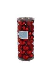 KDMD 48 Red Baubles 8cm Christmas Ornament - thumbnail 1