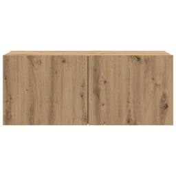 Berkfield Home TV Cabinet Wall-mounted Artisan Oak 100x30x41 cm in Brown - Size: 100 x 30 x 41 cm - thumbnail 6