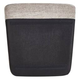 Wyld and Coco Taupe Fabric Rocking Chair - Rubberwood Frame with Metal Legs in Beige - thumbnail 8