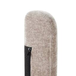 Wyld and Coco Taupe Fabric Rocking Chair - Rubberwood Frame with Metal Legs in Beige - thumbnail 7