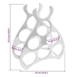 Berkfield Home Wine Rack Silver 38 x 33 x 13 cm Aluminium - thumbnail 7