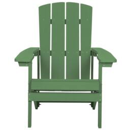 Wyld and Coco Evergreen Outdoor Chair with Integrated Footstool - Matt Green - thumbnail 5
