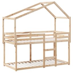 Berkfield Home Bunk Bed without Mattress 80x200 cm Solid Wood Pine in Brown - thumbnail 3