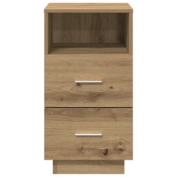 Berkfield Home Bedside Cabinet with 2 Drawers Artisan Oak 36x36x68 cm in Brown - Size: 36 x 36 x 68 cm - thumbnail 4