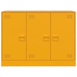 Berkfield Home Sideboard Mustard Yellow 99x39x73 cm Steel - Size: 99 x 39 x 73 cm - thumbnail 6