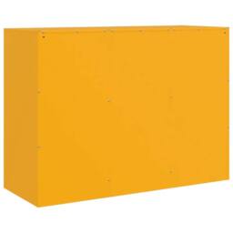 Berkfield Home Sideboard Mustard Yellow 99x39x73 cm Steel - Size: 99 x 39 x 73 cm - thumbnail 9