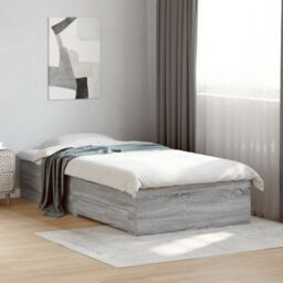 Berkfield Home Bed Frame with Drawers without Mattress Grey Sonoma 100x200 cm - thumbnail 1