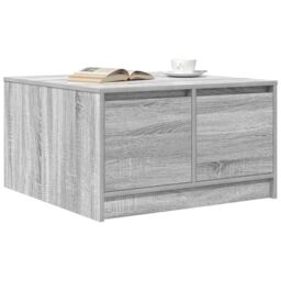 Berkfield Home Coffee Table with Drawers Grey Sonoma 70.5x70x40 cm - thumbnail 4