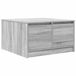 Berkfield Home Coffee Table with Drawers Grey Sonoma 70.5x70x40 cm - thumbnail 2
