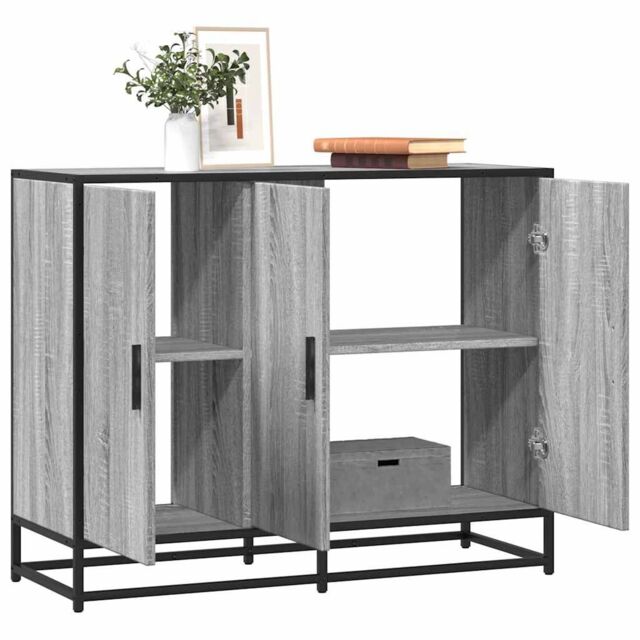 Berkfield Home Sideboard Grey Sonoma 94x35x76 cm Engineered Wood - Size: 94 x 35 x 76 cm - image 1