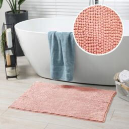 Allure Bath Fashions Chenille Bobble Bath Mat 50 x 80cm - Super Soft Microfibre & Non-Slip in Pale Pink - Size: 50 x 80 cm - thumbnail 2