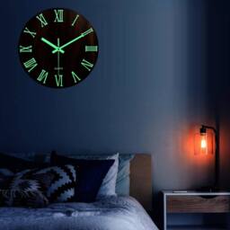 "Kelvenix 12"" Round Wooden Wall Clock in Brown - Size: 0.6m2" - thumbnail 4