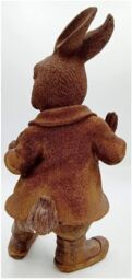 Inspirational Gifting Mr Rabbit Garden Sculpture Rustic Ornament in Brown - thumbnail 3