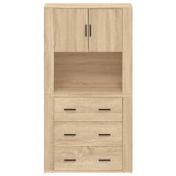 Berkfield Home Highboard Sonoma Oak Engineered Wood in Light Tan - thumbnail 8