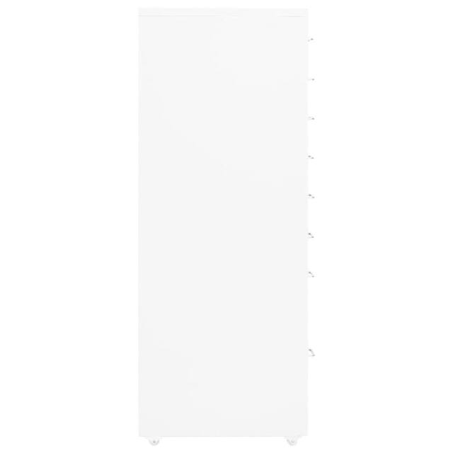 Berkfield Home Mobile File Cabinet White 28x41x109 cm Metal - Size: 28 x 41 x 109 cm - image 1