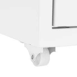 Berkfield Home Mobile File Cabinet White 28x41x109 cm Metal - Size: 28 x 41 x 109 cm - thumbnail 7