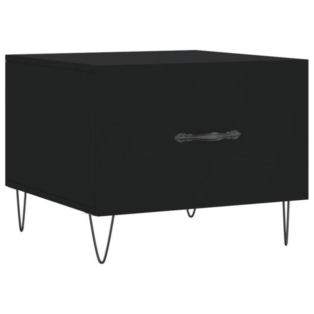 Berkfield Home Coffee Table Black 50x50x40 cm Engineered Wood - Size: 50 x 50 x 40 cm - image 1