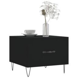 Berkfield Home Coffee Table Black 50x50x40 cm Engineered Wood - Size: 50 x 50 x 40 cm - thumbnail 3