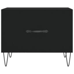 Berkfield Home Coffee Table Black 50x50x40 cm Engineered Wood - Size: 50 x 50 x 40 cm - thumbnail 5