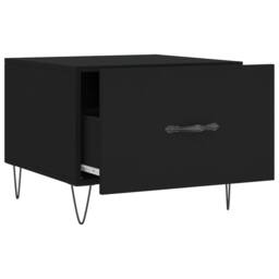 Berkfield Home Coffee Table Black 50x50x40 cm Engineered Wood - Size: 50 x 50 x 40 cm - thumbnail 6