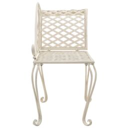 Berkfield Home Garden Chaise Lounge 128 cm Metal Antique White - thumbnail 3