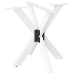 Berkfield Home Dining Table Leg Spider Shape White 85x85x(72-73) cm Steel - thumbnail 2