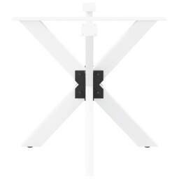 Berkfield Home Dining Table Leg Spider Shape White 85x85x(72-73) cm Steel - thumbnail 4