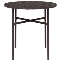 Berkfield Home Tea Table Brown 45 cm Poly Rattan