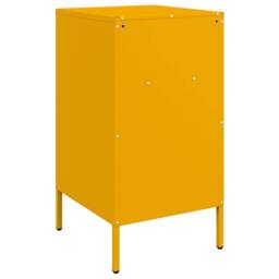 Berkfield Home Sturdy Bedside Cabinets 2 pcs Mustard Yellow 36x39x68 cm Steel - Size: 36 x 39 x 68 cm - thumbnail 8