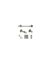 New Edge Blinds Gun Metal Industrial Room Darkening Extendable Metal Curtain Pole Set in Silver - Size: 120 cm - thumbnail 2