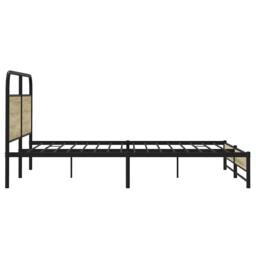 Berkfield Home Metal Bed Frame without Mattress Sonoma Oak 180x200 cm Super King in Light Tan - thumbnail 6
