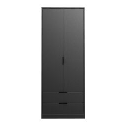 Ready Assembled 2 U Fuji 2 Door 2 Drawer Wardrobe (Ready Assembled) in Dark Grey - thumbnail 8