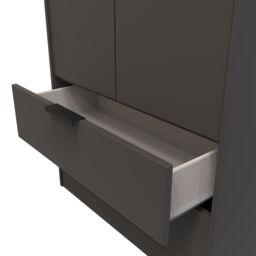 Ready Assembled 2 U Fuji 2 Door 2 Drawer Wardrobe (Ready Assembled) in Dark Grey - thumbnail 6